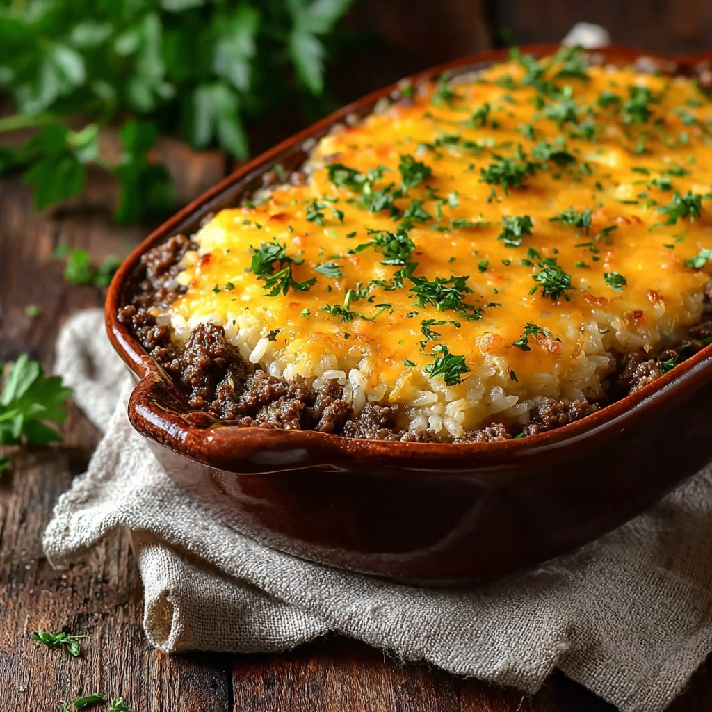 Ground Beef and Rice Casserole Recipe - Recipe Image