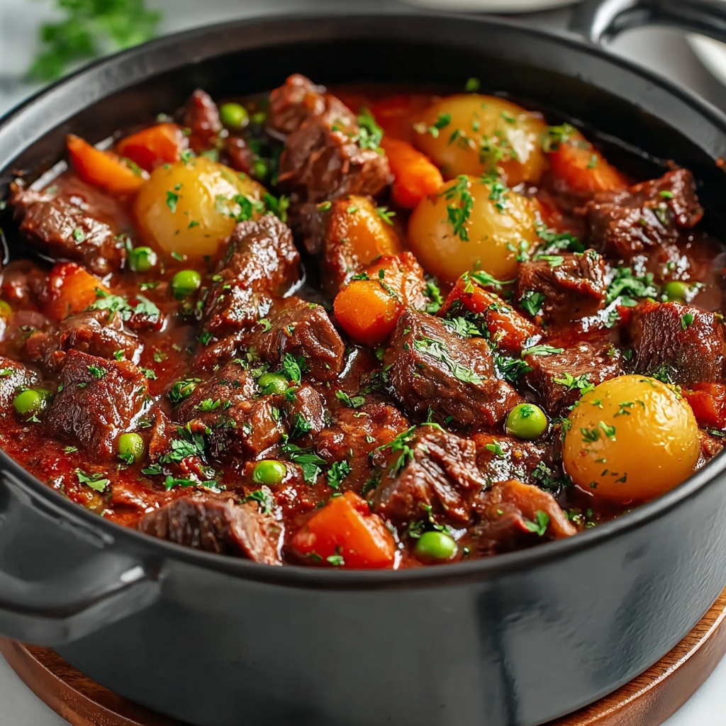 Irresistibly Cozy Tuscan Beef Casserole Recipe - Recipe Image