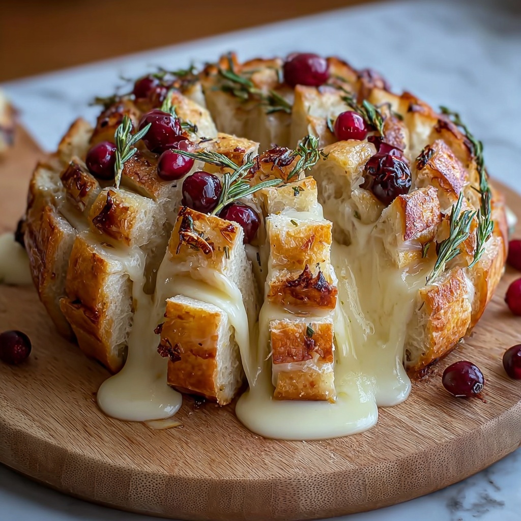 Irresistibly Gooey Cranberry Brie Sourdough Bread Delight Recipe - Recipe Image