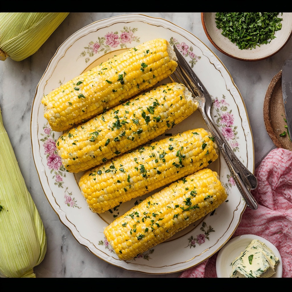 Crock Pot Corn on the Cob with Parsley Butter Recipe - Recipe Image