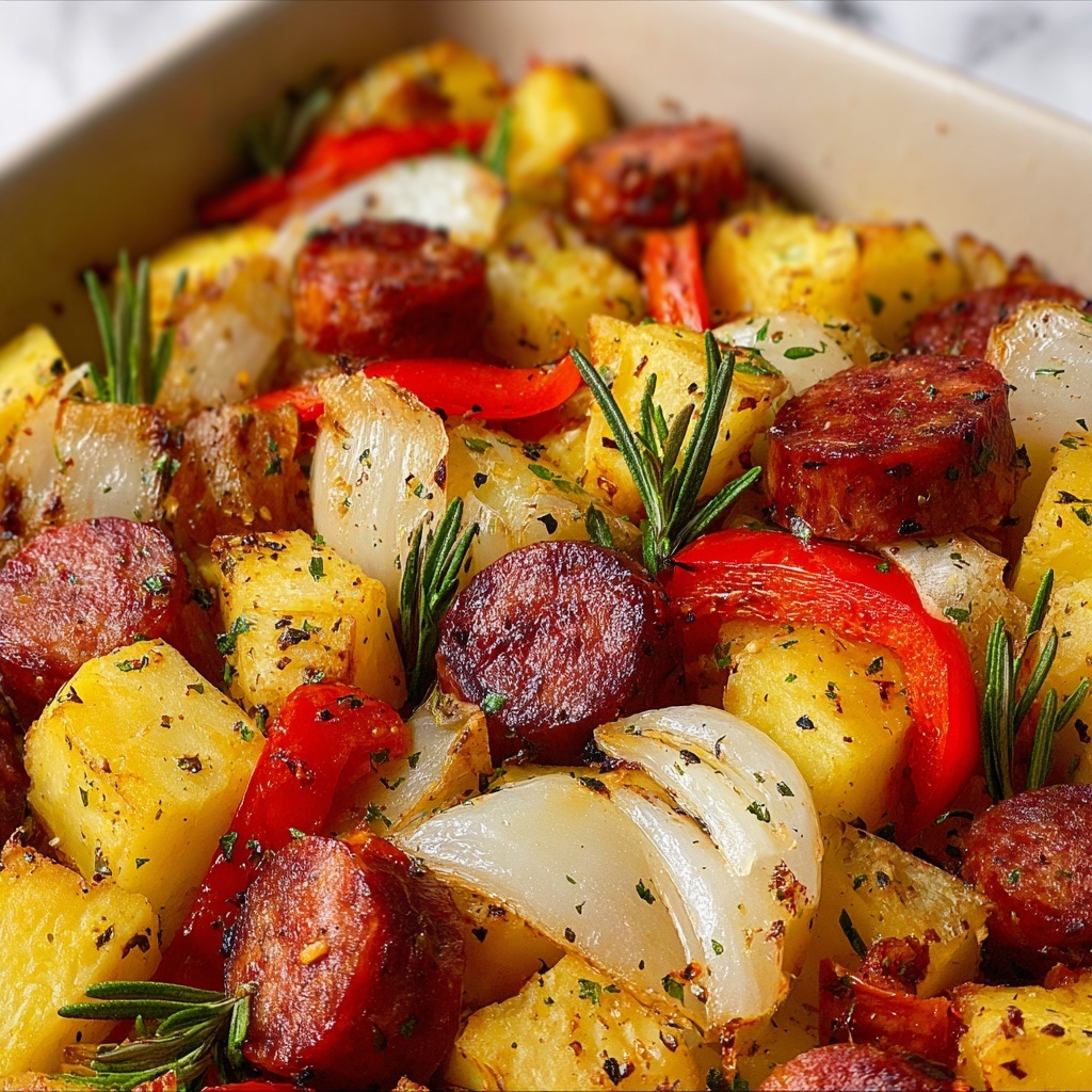 Kielbasa Sheet Pan Meal Recipe - Recipe Image
