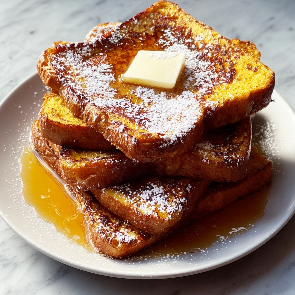 Pumpkin French Toast with Brown Sugar and Cinnamon Butter Recipe - Recipe Image