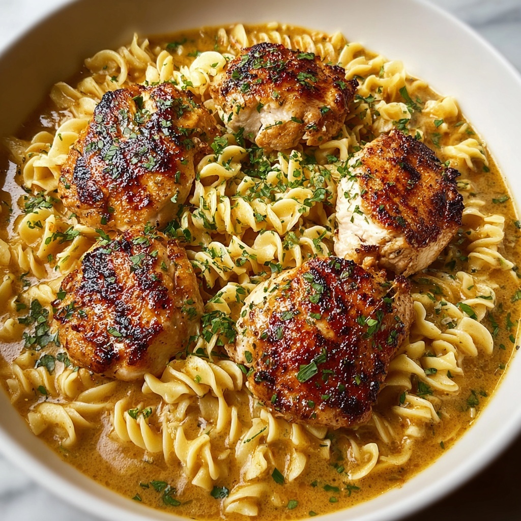 Chicken with Lemon Buttered Noodles Recipe - Recipe Image