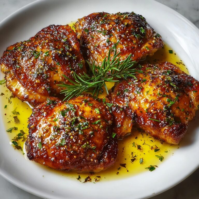 Oven-Baked Crispy Chicken Thighs with Lemon and Herbs Recipe