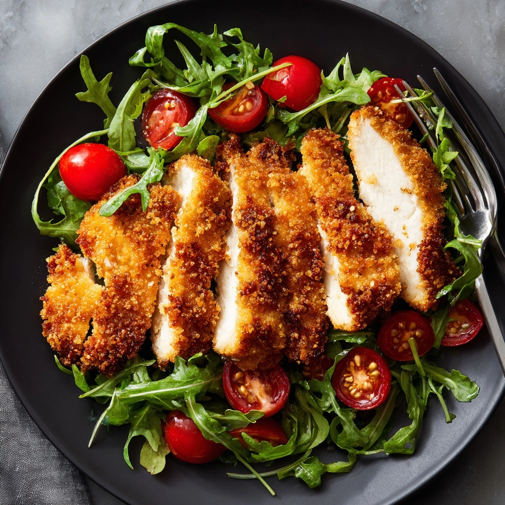 Chicken Milanese with Arugula Salad Recipe - Recipe Image