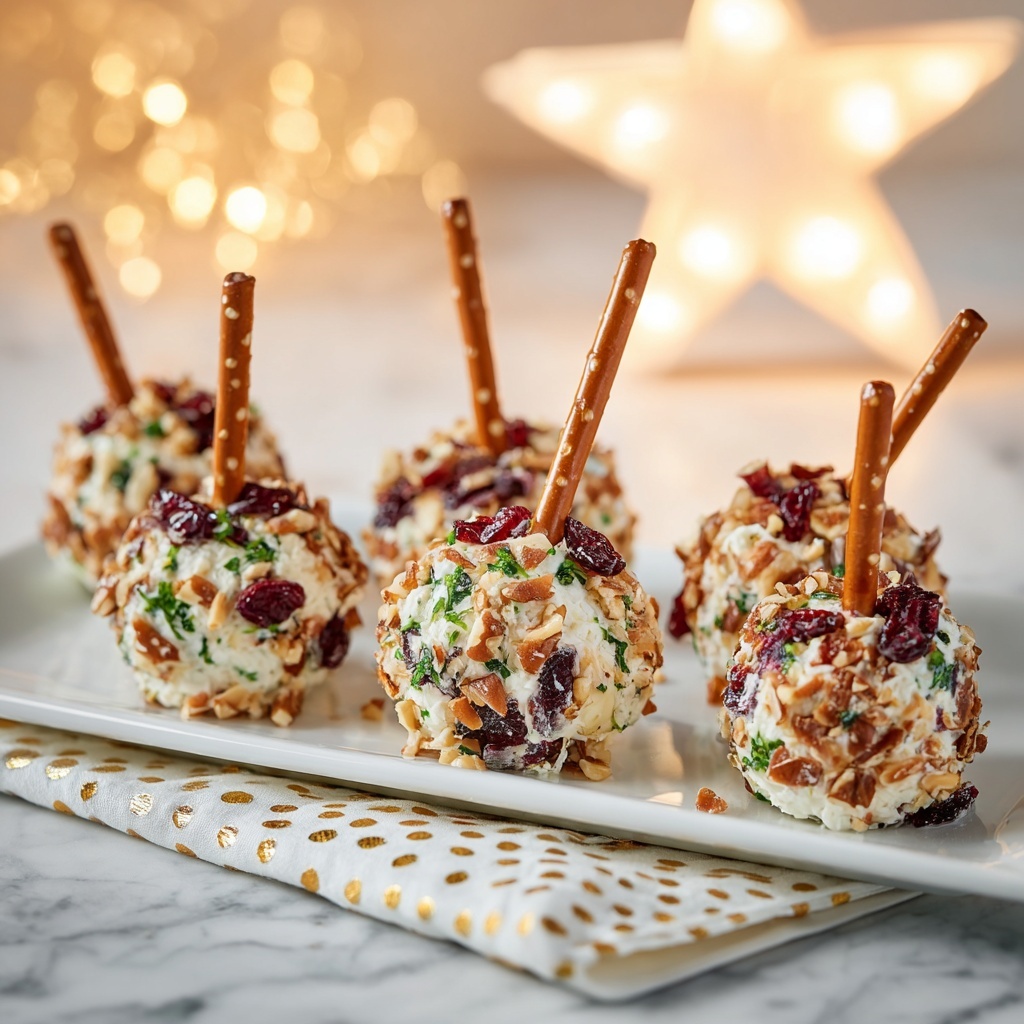 Mini Cheese Ball Bites with Cranberry-Pecan Coating Recipe - Recipe Image