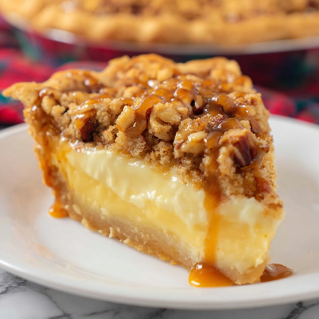 Buttermilk Pecan Pie with Caramel Drizzle Recipe - Recipe Image