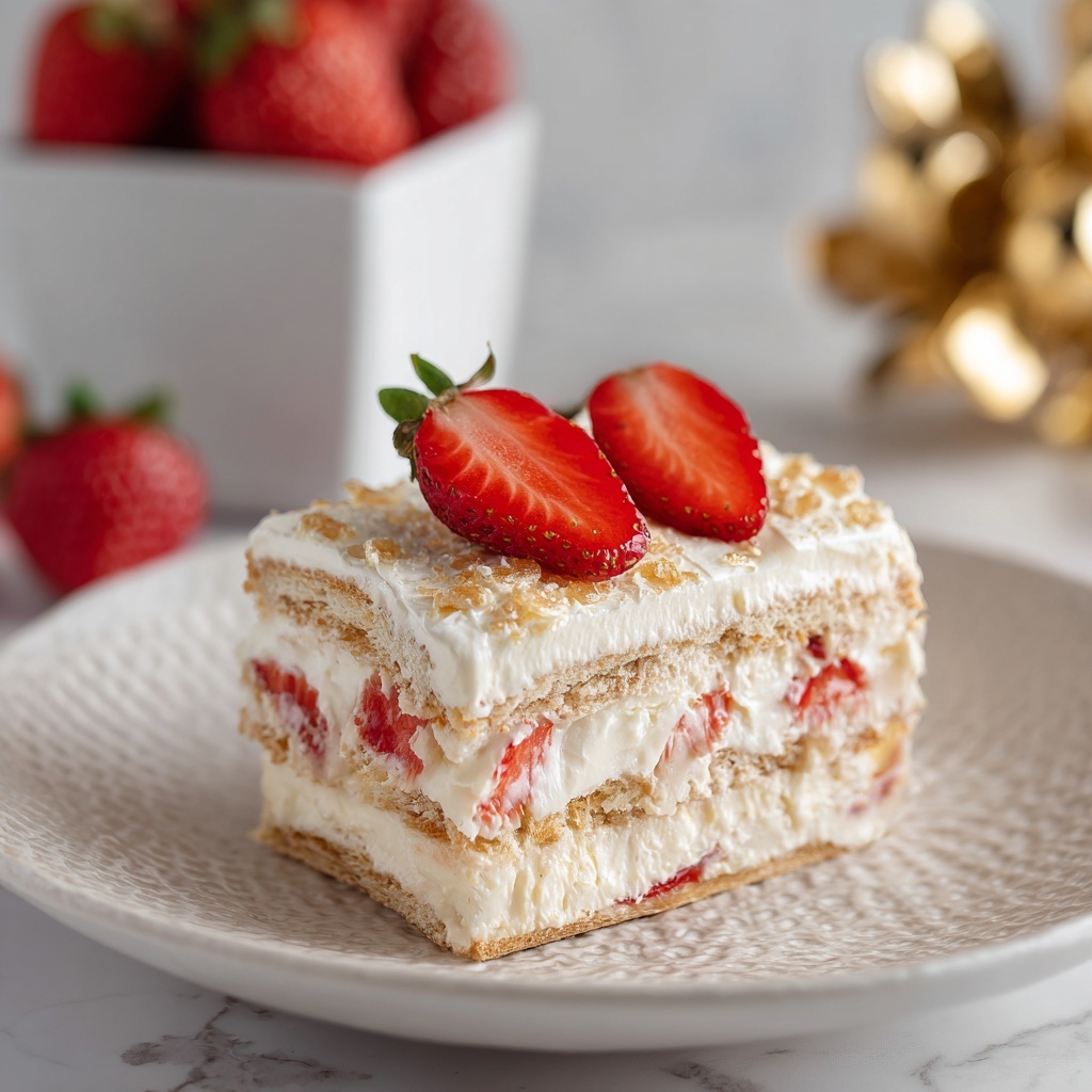 Strawberry Icebox Cake Recipe - Recipe Image