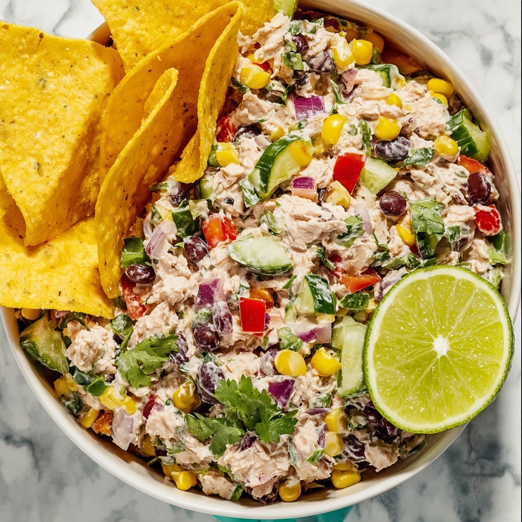 Mexican Tuna Salad with Beans, Corn, and Spicy Cilantro Dressing Recipe - Recipe Image