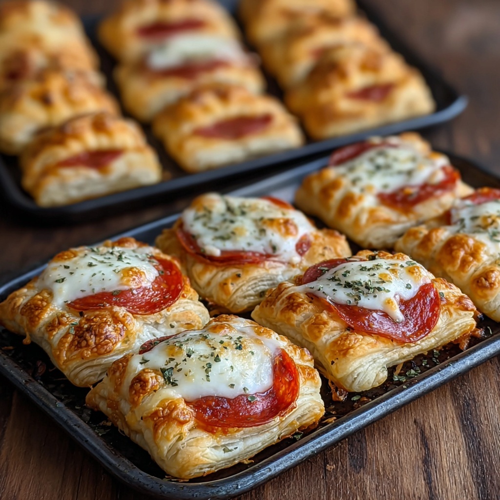 Flaky Pepperoni Pizza Rolls with Mozzarella & Herbs Recipe - Recipe Image