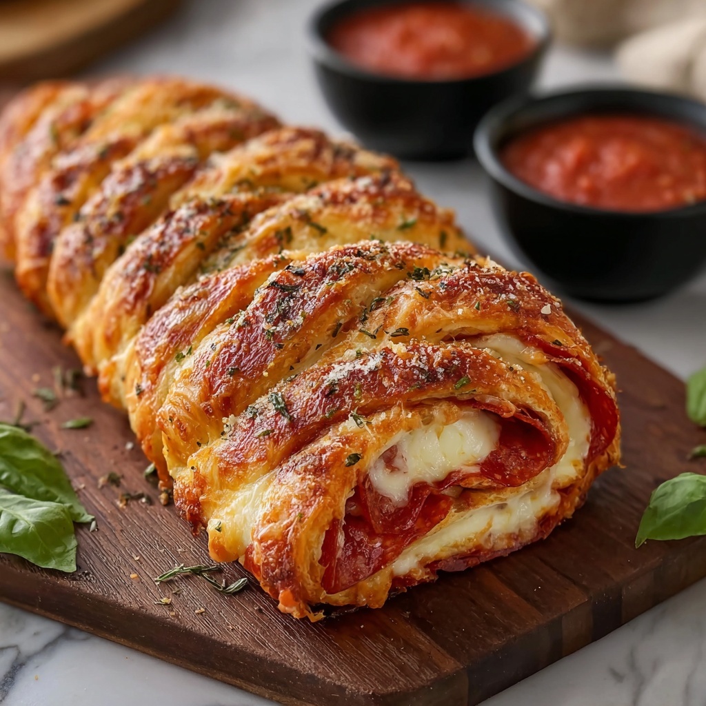 Cheesy Pepperoni Stromboli Recipe - Recipe Image