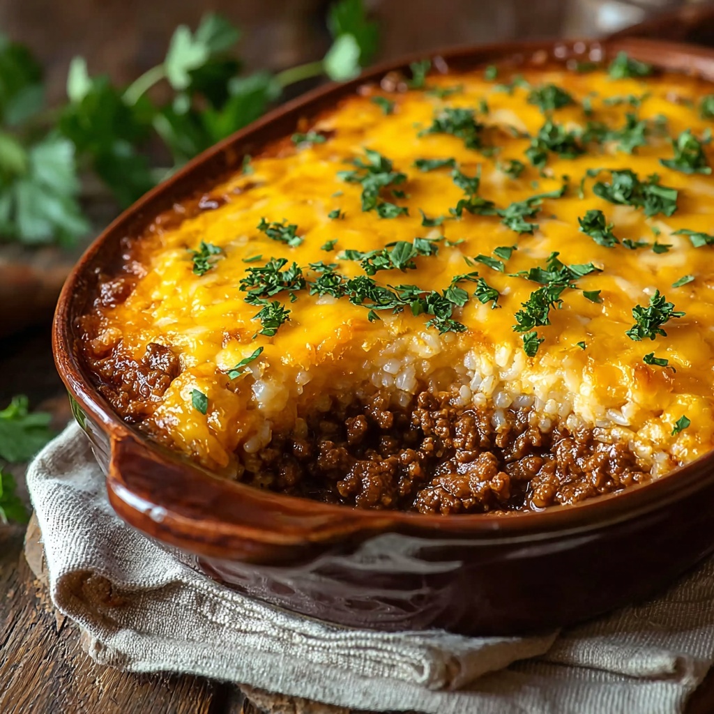Ground Beef and Rice Casserole Recipe - Recipe Image