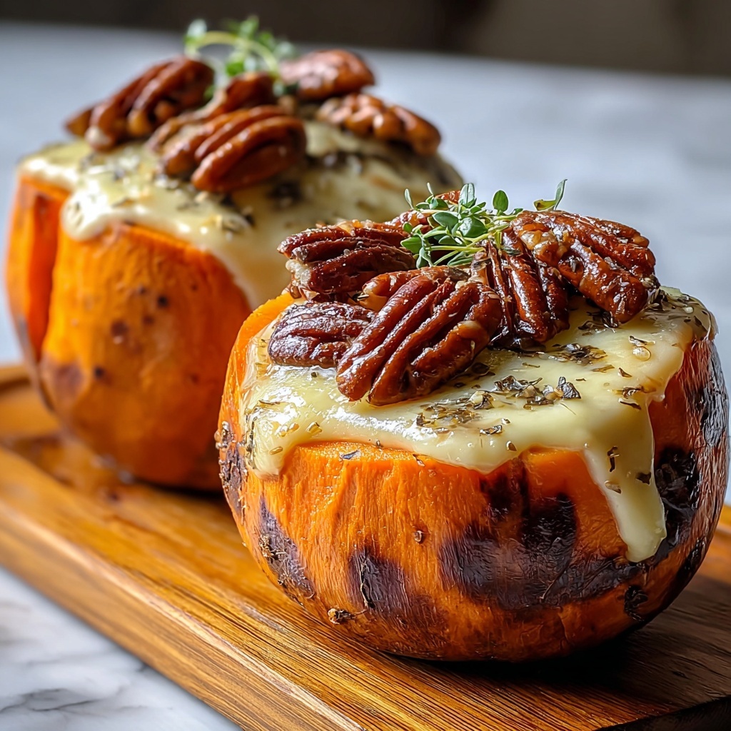 Irresistibly Creamy Maple Pecan Brie Sweet Potatoes Delight Recipe - Recipe Image