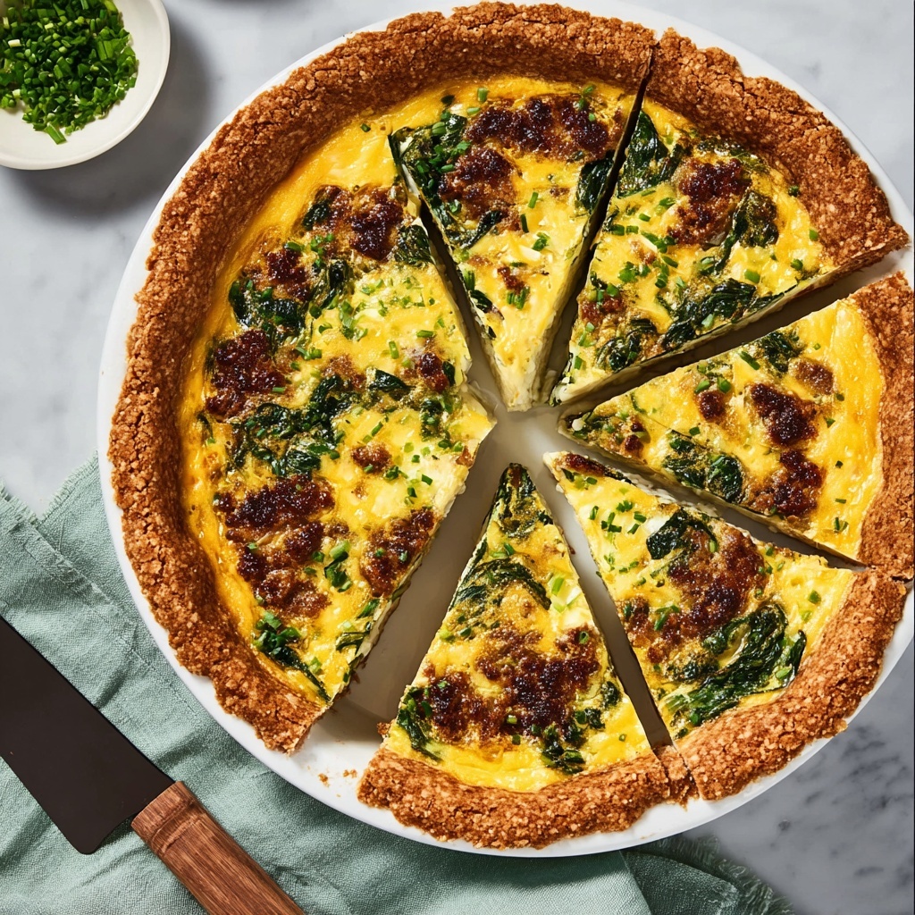 Sausage Spinach Quiche Recipe - Recipe Image