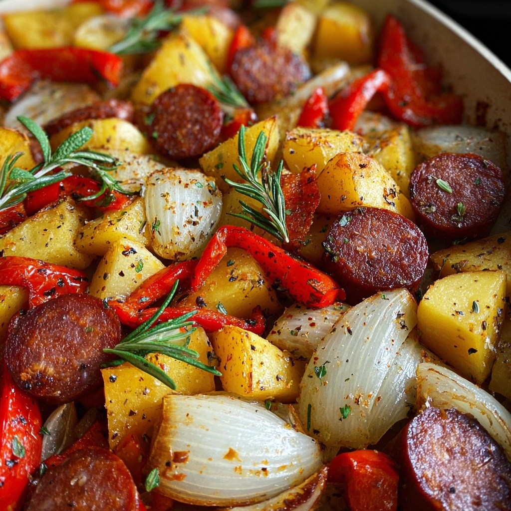 Kielbasa Sheet Pan Meal Recipe - Recipe Image