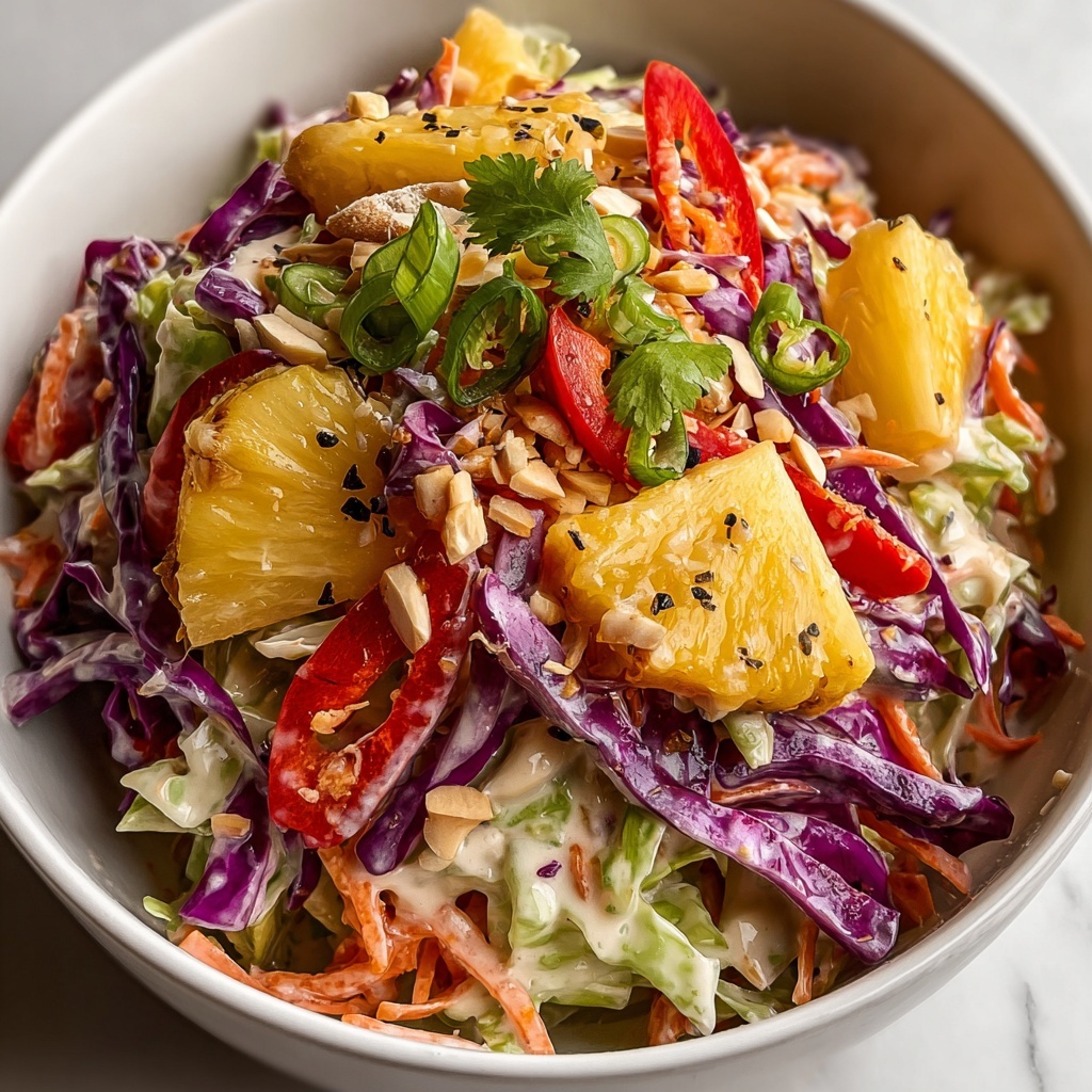 Tangy Tropical Hawaiian Coleslaw Recipe - Recipe Image