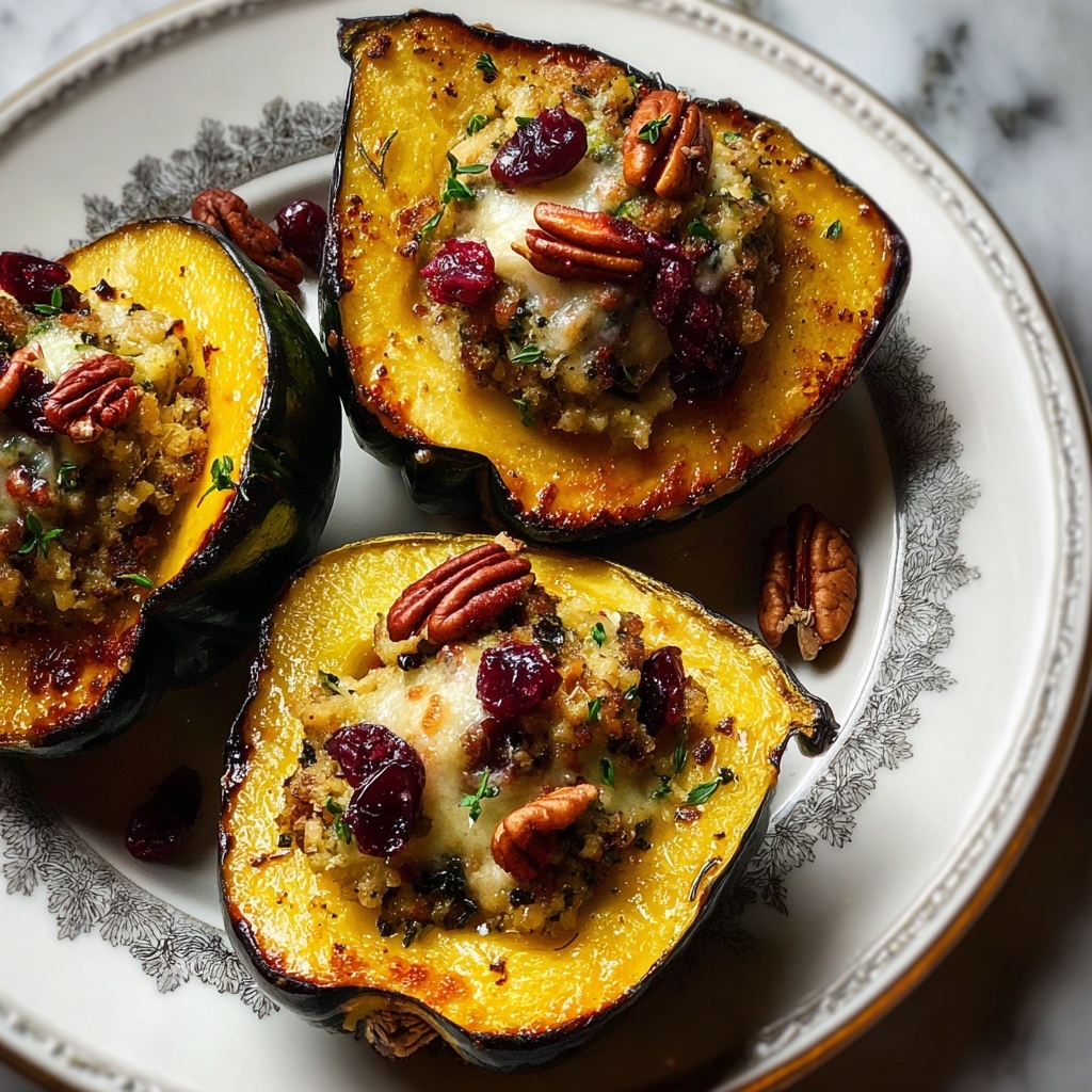 Turkey Stuffed Acorn Squash Recipe - Recipe Image