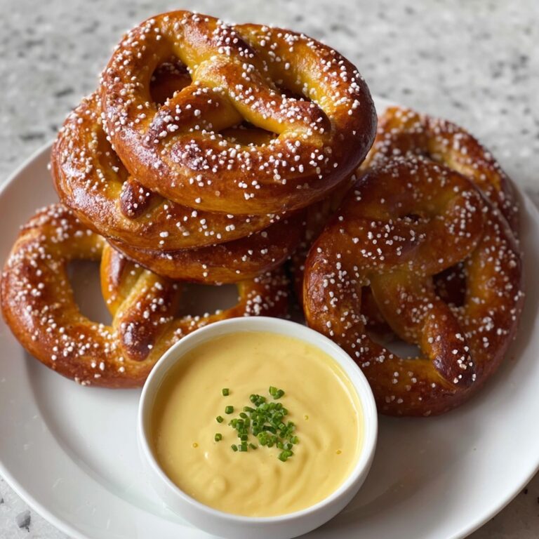 Cheesy Pretzels with Creamy Cheese Dip Recipe