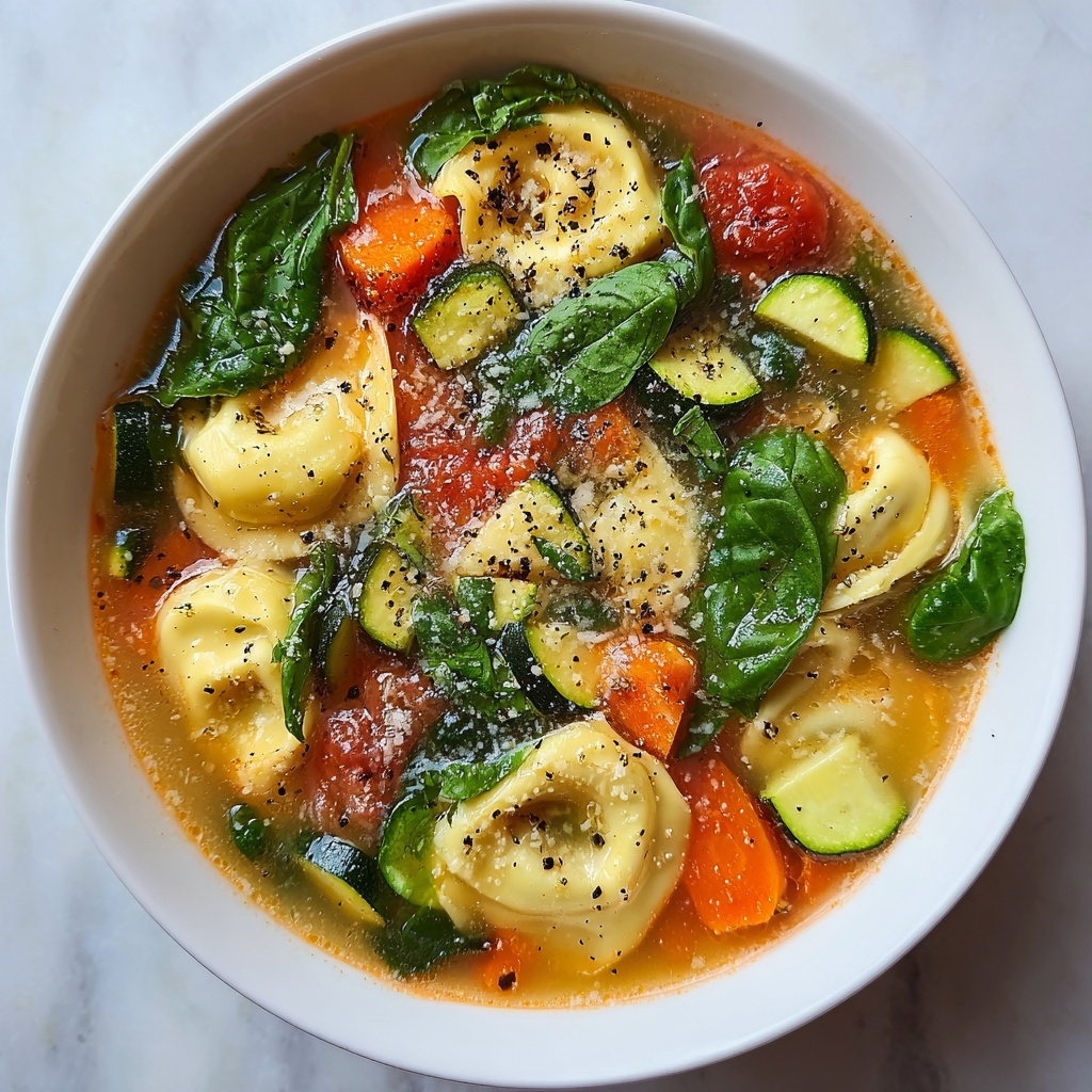 Hearty Vegetarian Tortellini Soup Recipe - Recipe Image