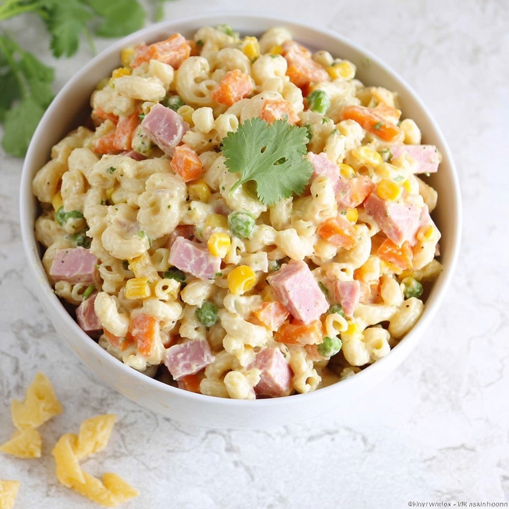 Mexican Macaroni Ham Salad Recipe - Recipe Image