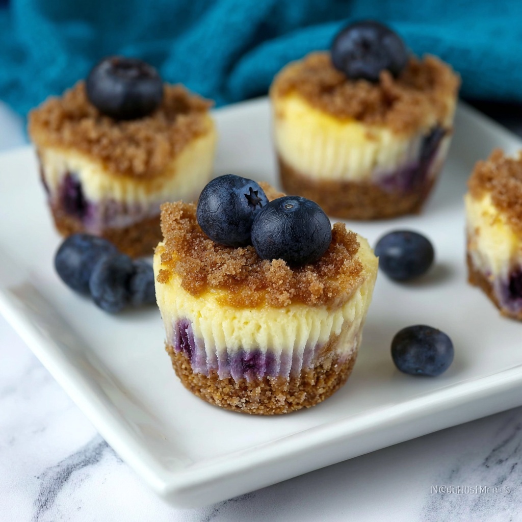 Mini Blueberry Crumble Cheesecakes Recipe - Recipe Image