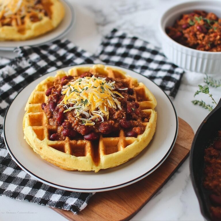 Cheesy Cornbread Waffles with Chili Recipe