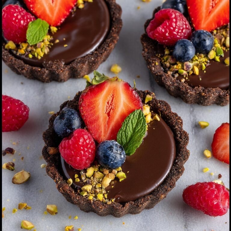 Mini Chocolate Tarts with Ganache and Fresh Berries Recipe