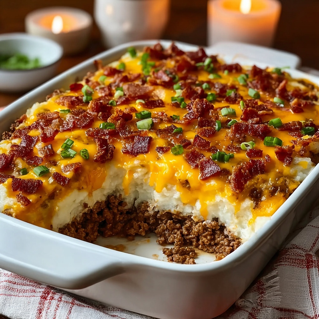 Easy Loaded Meatloaf Casserole: A Family Favorite Dinner Recipe - Recipe Image