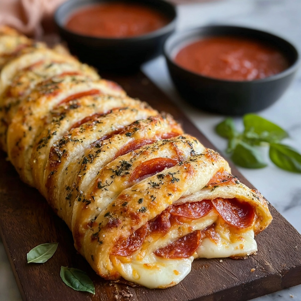 Cheesy Pepperoni Stromboli Recipe - Recipe Image