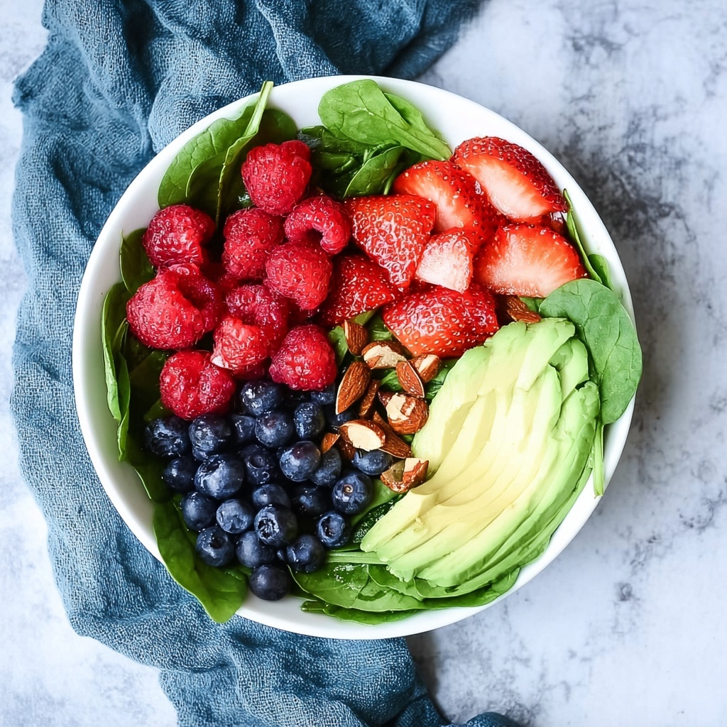 Spinach Avocado Salad with Berries Recipe - Recipe Image