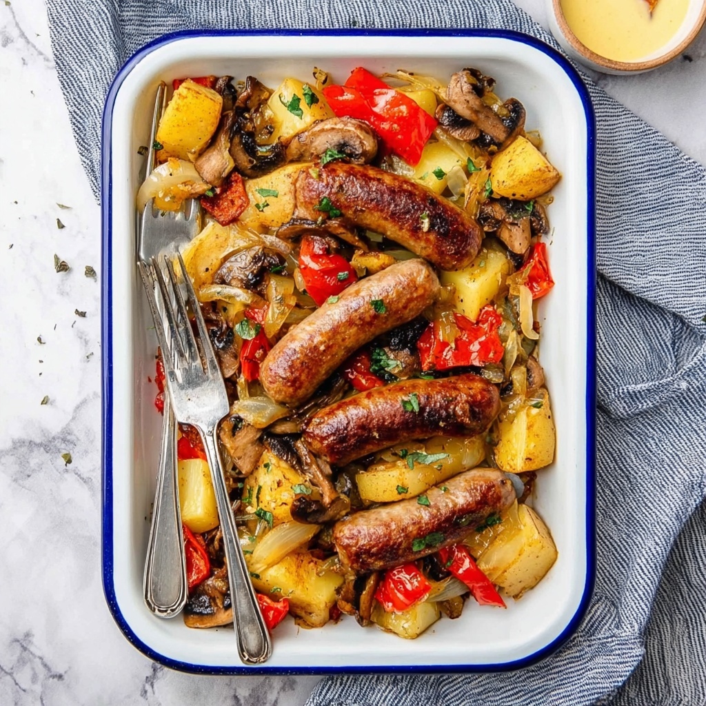 Brats and Peppers Sheet Pan Dinner Recipe - Recipe Image
