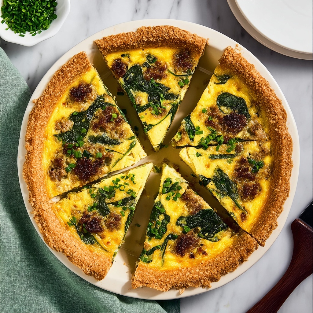 Sausage Spinach Quiche Recipe - Recipe Image