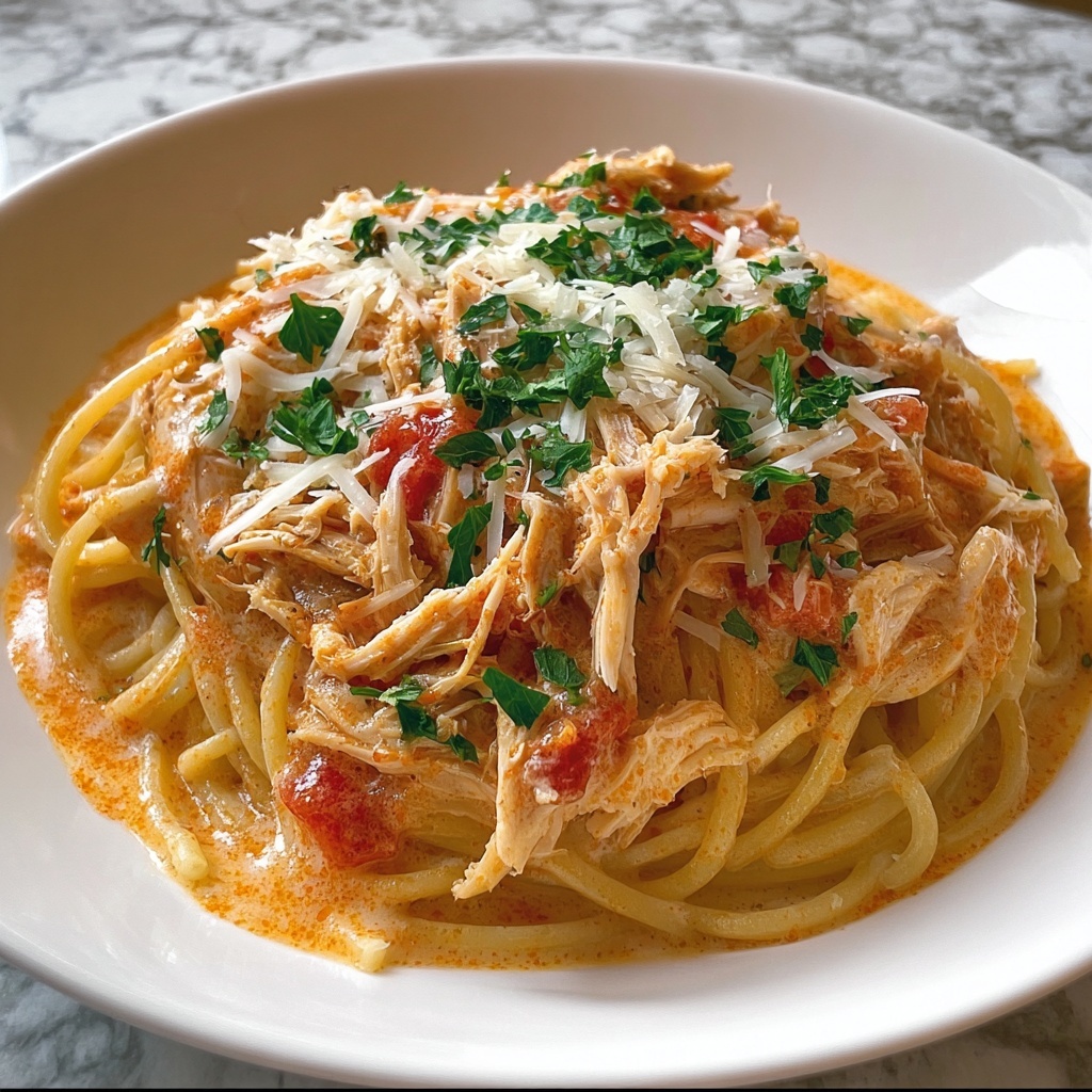 CrockPot Chicken Spaghetti Recipe - Recipe Image
