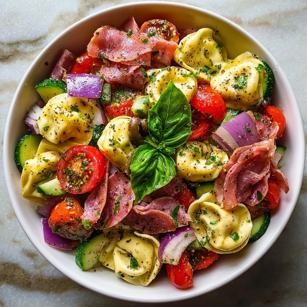 Italian Grinder Tortellini Salad Recipe - Recipe Image