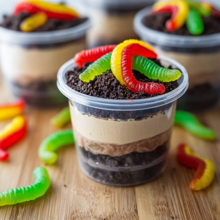Dirt Pudding in Clear Buckets with Gummy Worms Recipe