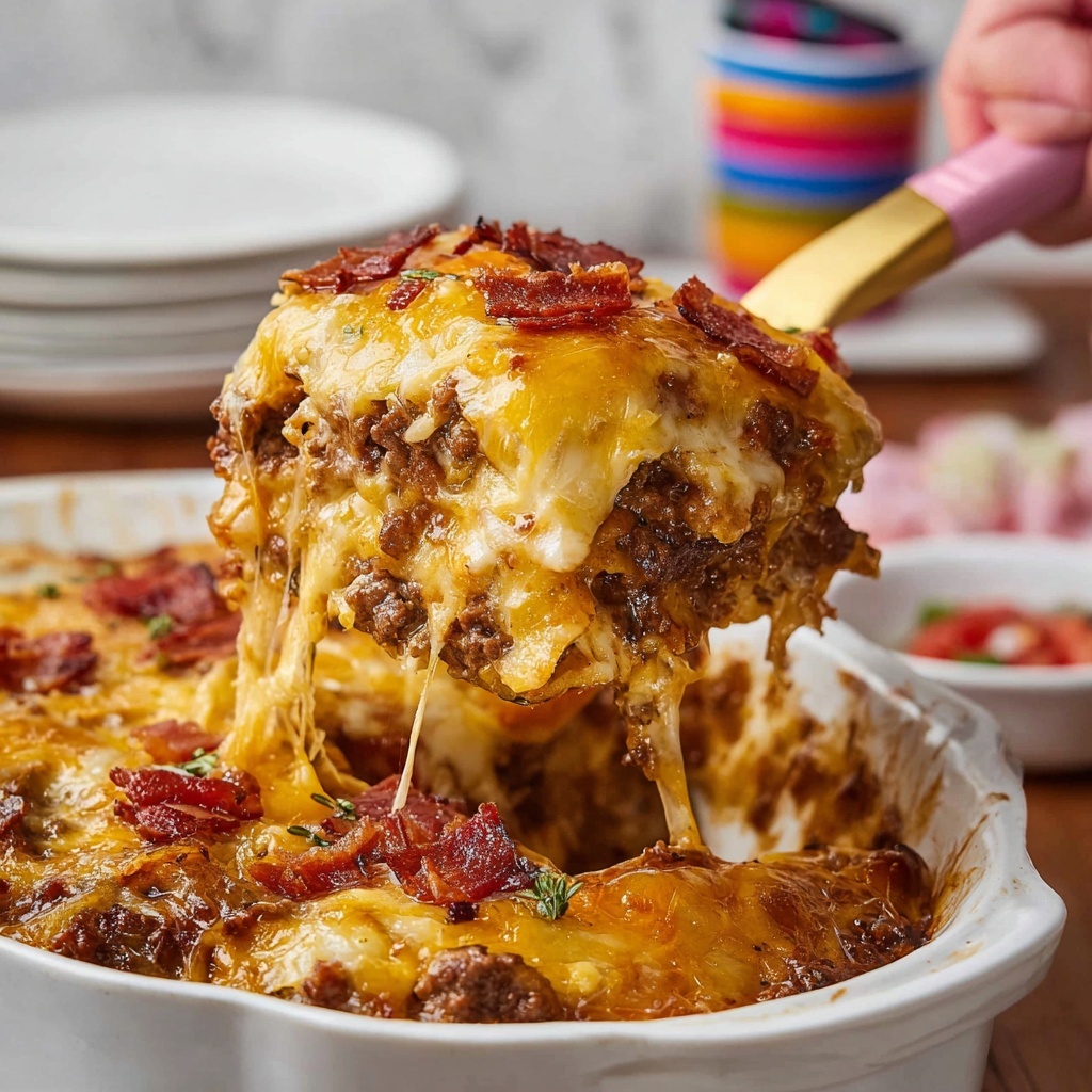 Cheeseburger Tater Tot Casserole Recipe - Recipe Image