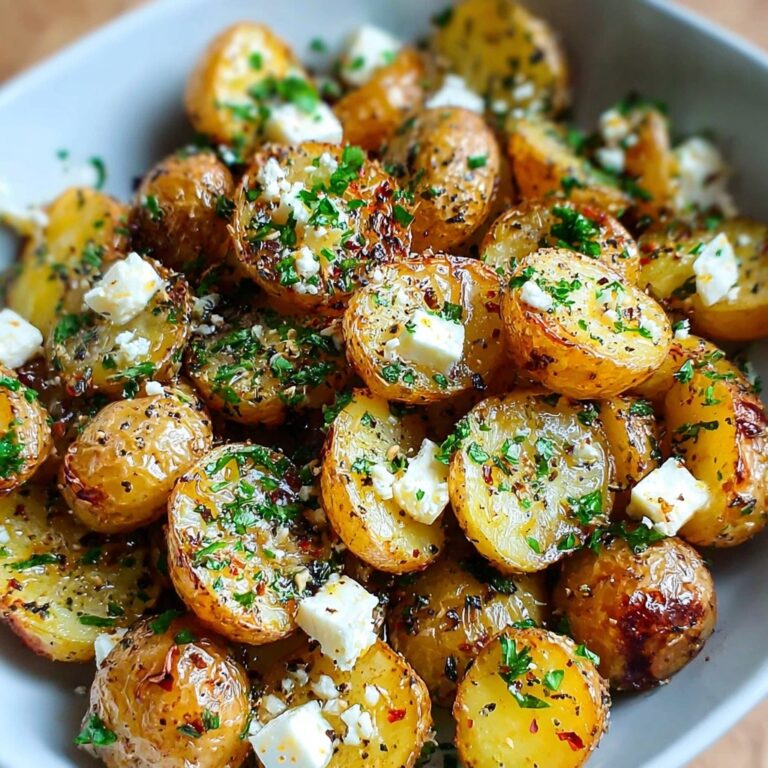 Irresistible Greek Roast Potatoes with Lemon and Feta Recipe