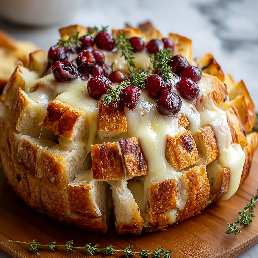 Irresistibly Gooey Cranberry Brie Sourdough Bread Delight Recipe - Recipe Image