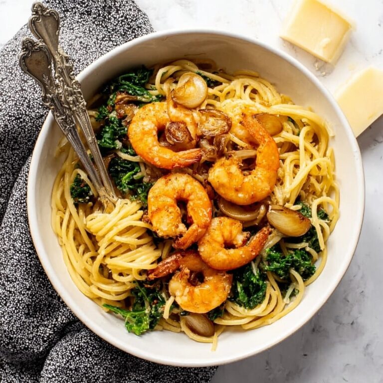 Cacio e Pepe with Lemon Garlic Butter Shrimp Recipe