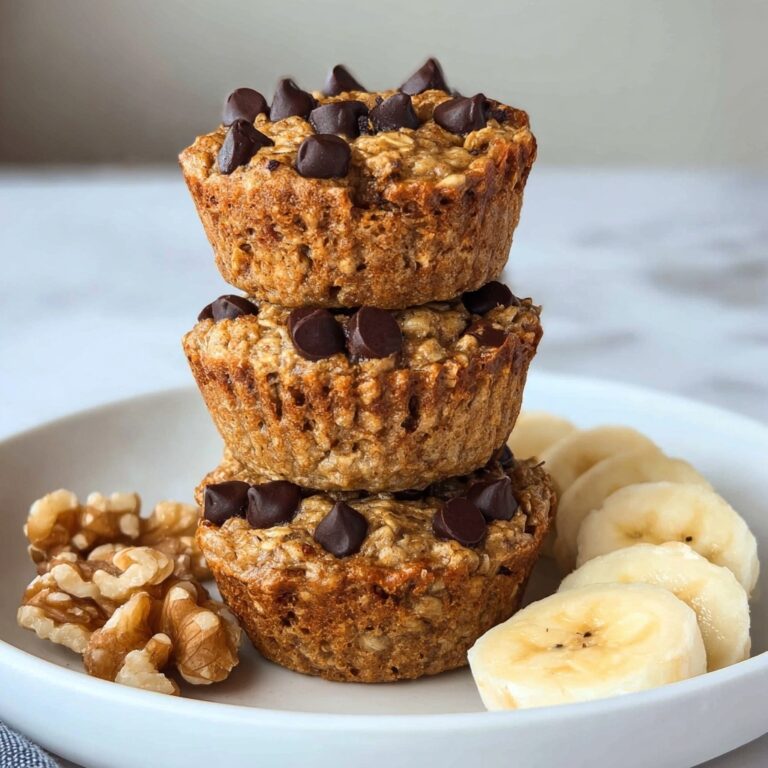 Banana Chocolate Chip Baked Oatmeal Cups Recipe