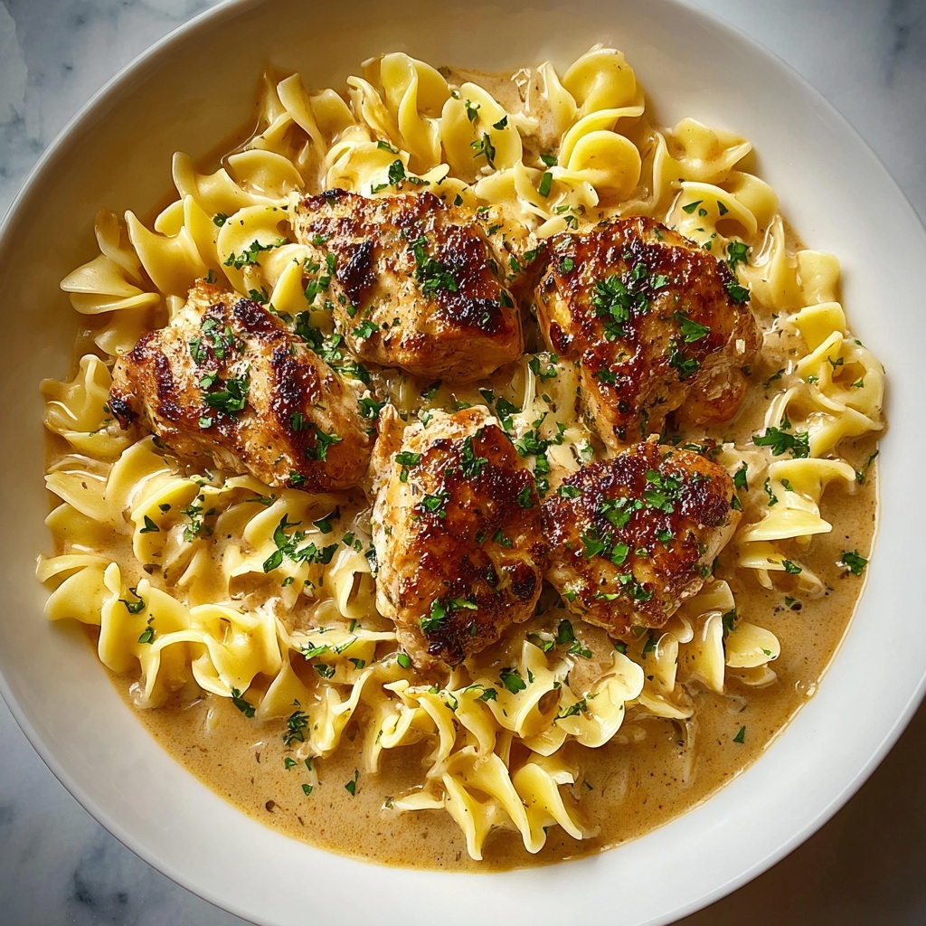 Chicken with Lemon Buttered Noodles Recipe - Recipe Image