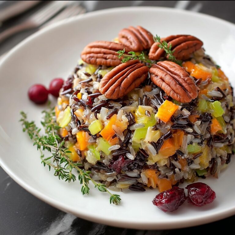 Thanksgiving Wild Rice with Cranberries and Pecans Recipe