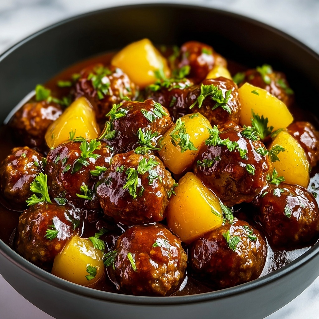 Crockpot Hawaiian Meatballs Recipe - Recipe Image
