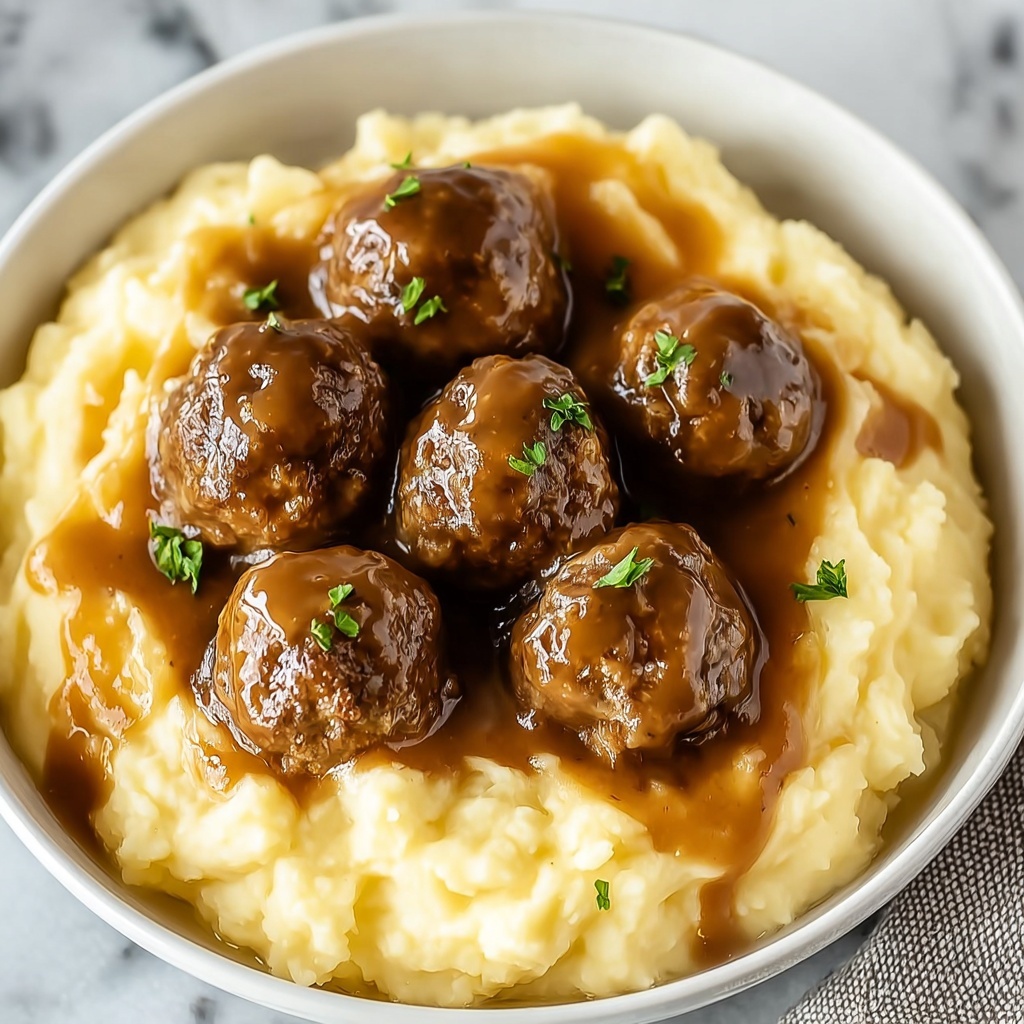 Tasty Slow Cooker Salisbury Steak Meatballs Recipe - Recipe Image