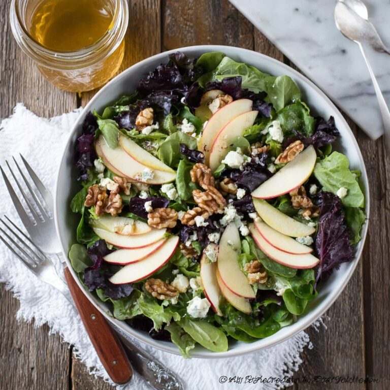 Apple, Blue Cheese and Candied Walnut Salad Recipe