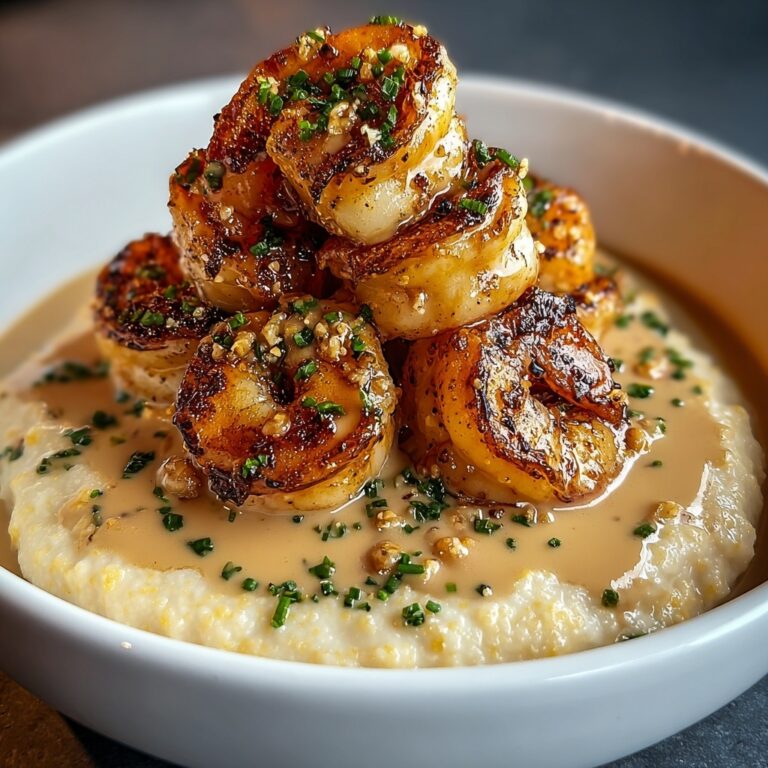 Crispy Shrimp & Grits with Crab Cream Sauce Recipe