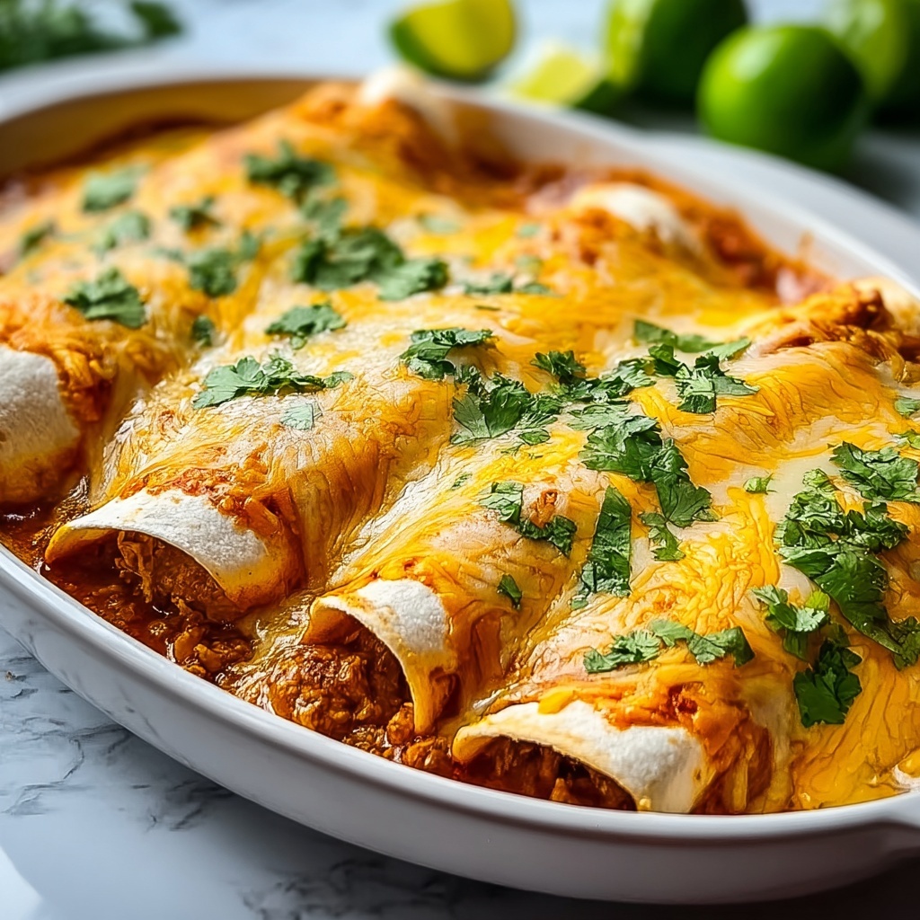 High Protein Creamy Chili Chicken Enchiladas Recipe - Recipe Image