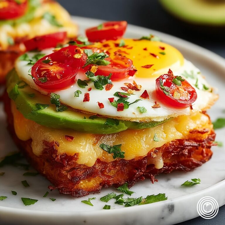 Avocado Hash Brown Toast with a Spicy Kick Recipe