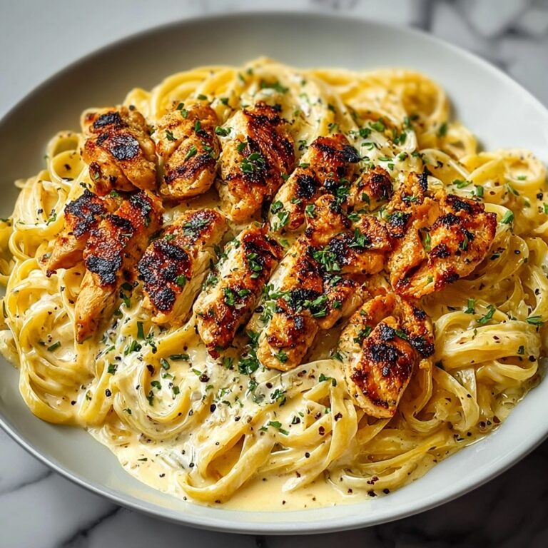 Indulgent Cheesy Alfredo Linguine with Garlic Butter Chicken Recipe