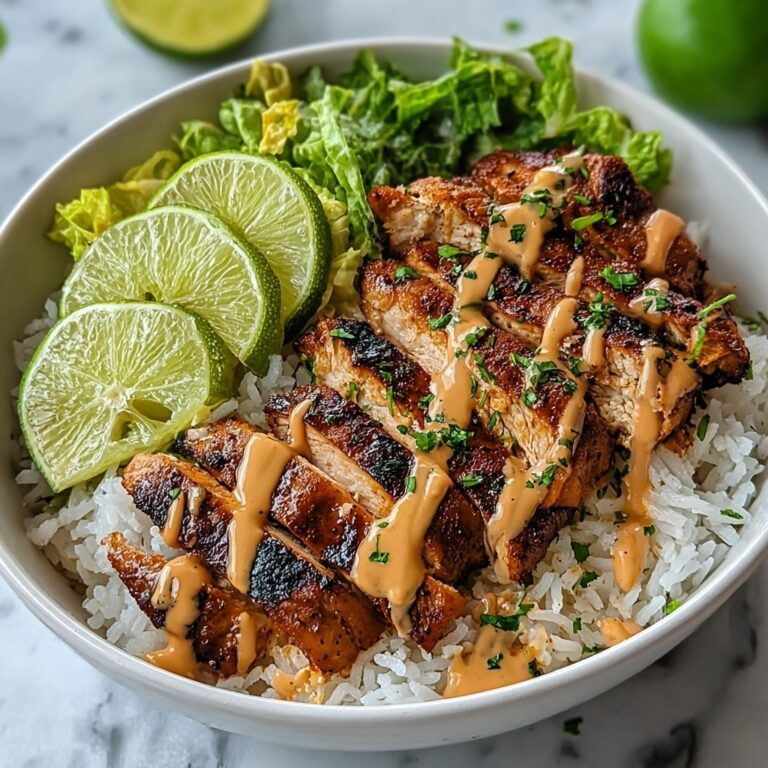 Sweet Chili Chicken Bowl with Coconut Lime Drizzle Recipe